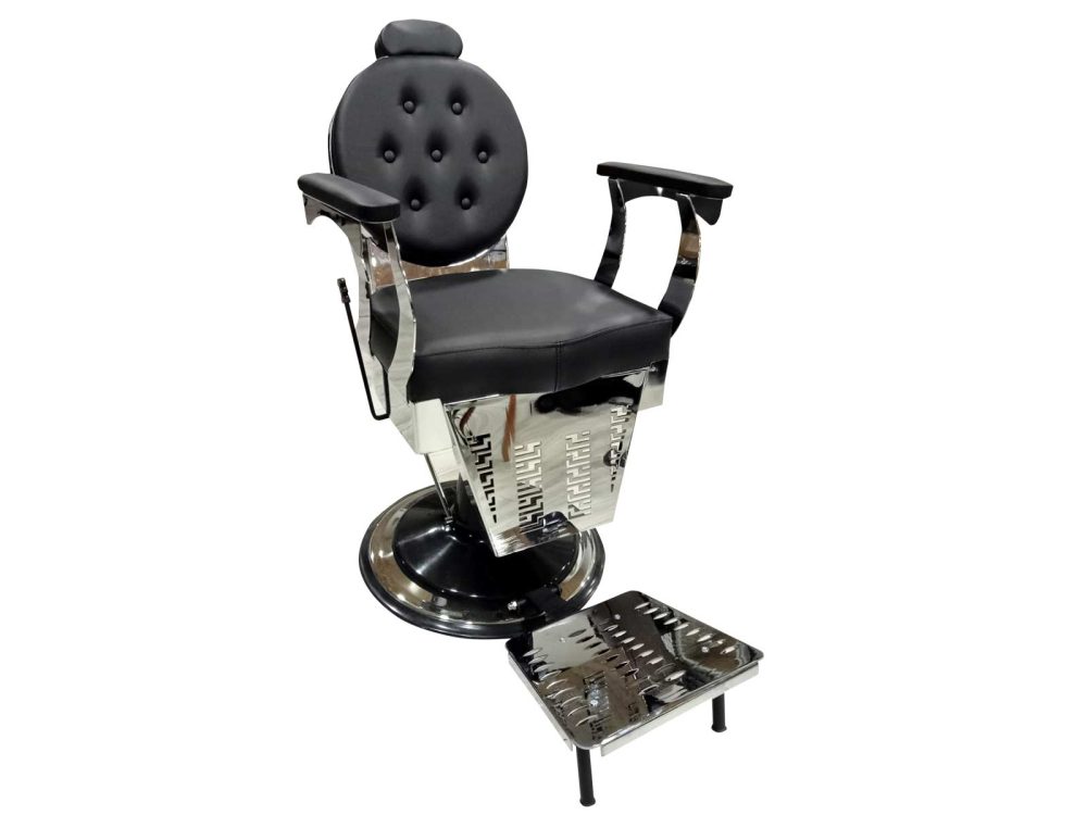 Kod 1220 Berber şhop eko lüks koltuk krom kaplama