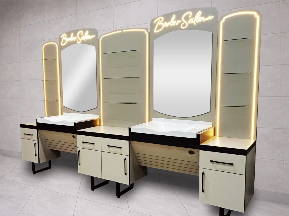 Kod-2026-Neon- erkek kuaför berber Tezgahi